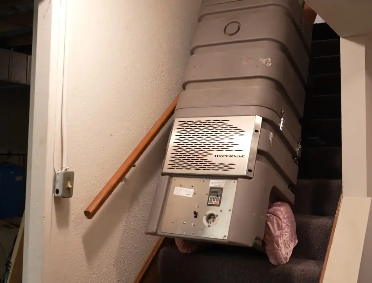 Air duct after cleaning